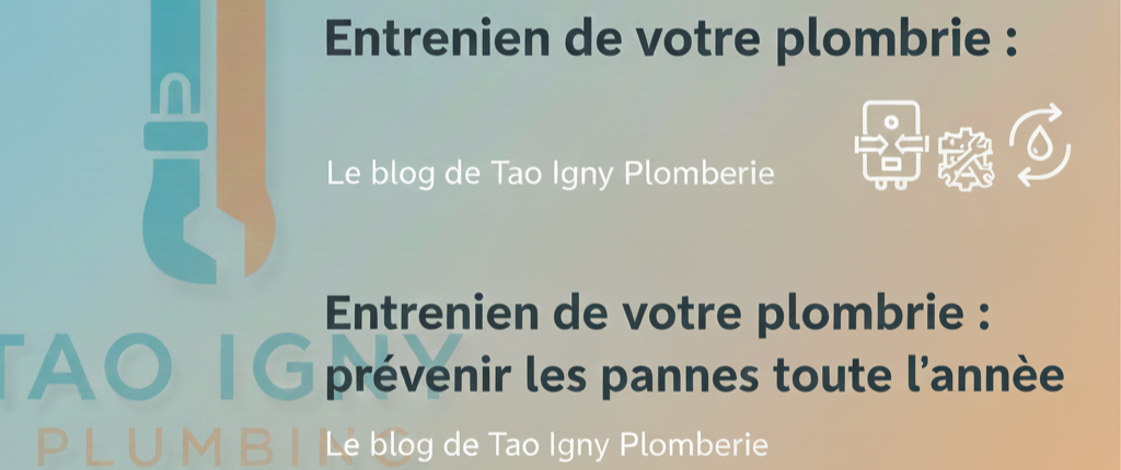 Entretien de votre plomberie : prévenir les pannes toute l'année